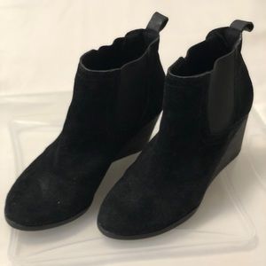 Lucky Brand suede wedge boots